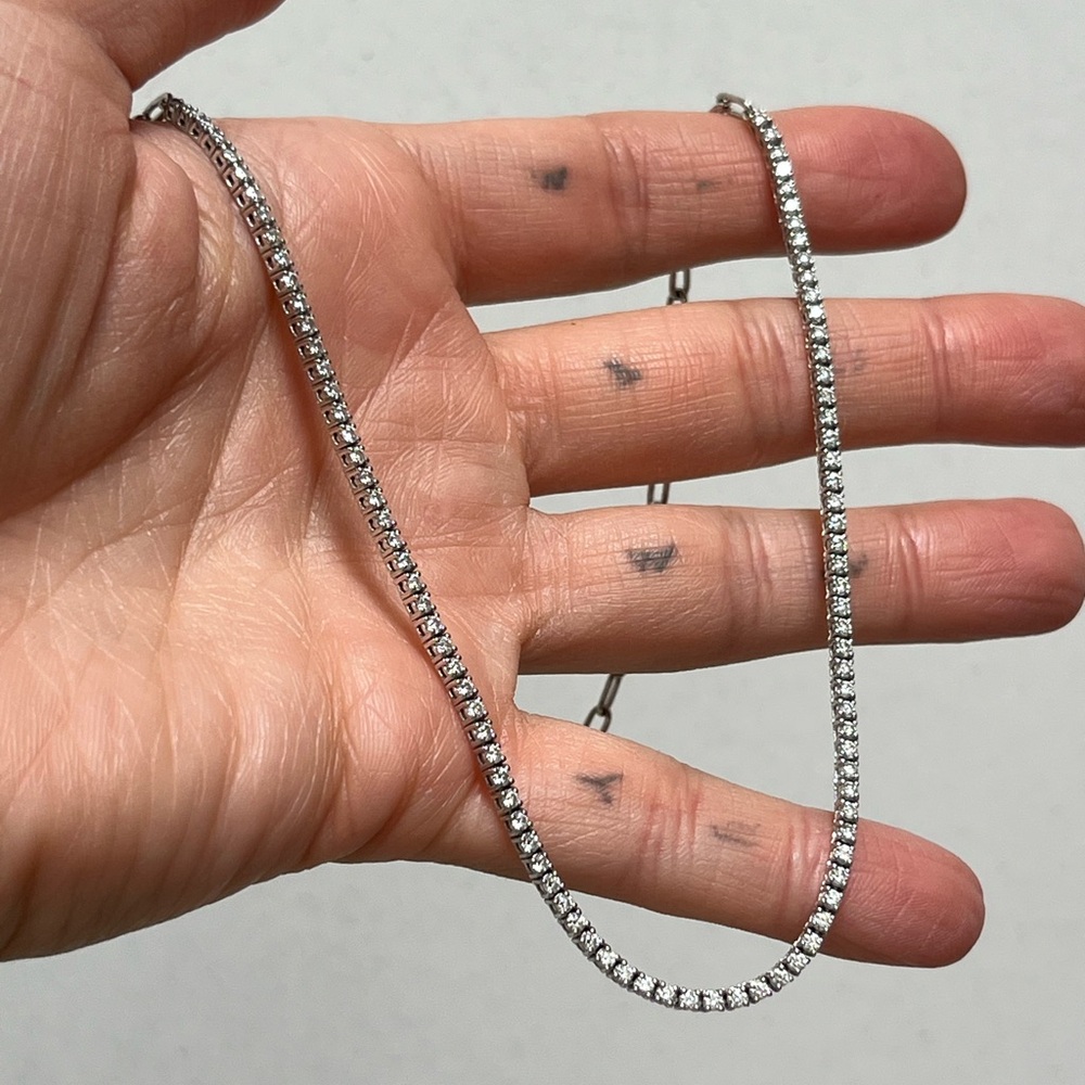 Half Tennis Necklace